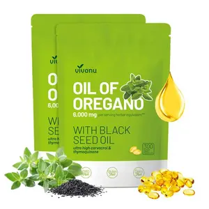 Oil of Oregano with Black Seed Oil 300 Capsules | Natural Antioxidants | Nutritional Support | Highly Effective Botanicals Dietary Healthcare Supplement | Fitness Vitamin Bathroom Edible