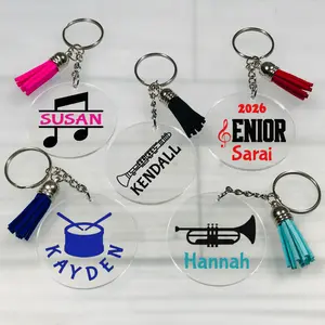 Personalized Marching Band Keychain, School Band Gift, Band Instrument Keychain, Band Instructor Gift