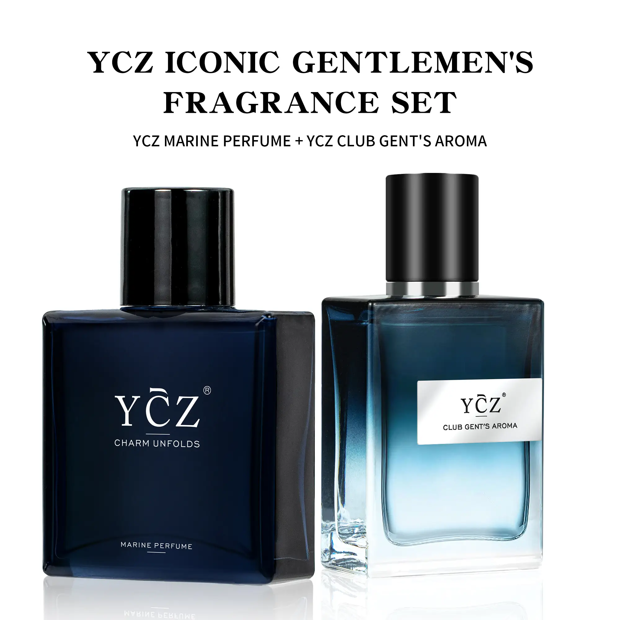 YCZ Classic Fragrance Ensemble - Iconic Gentlemen's Fragrance Set with Marine Perfume & Club Gent's Aroma Longlasting Liquid Scent for All Occasions