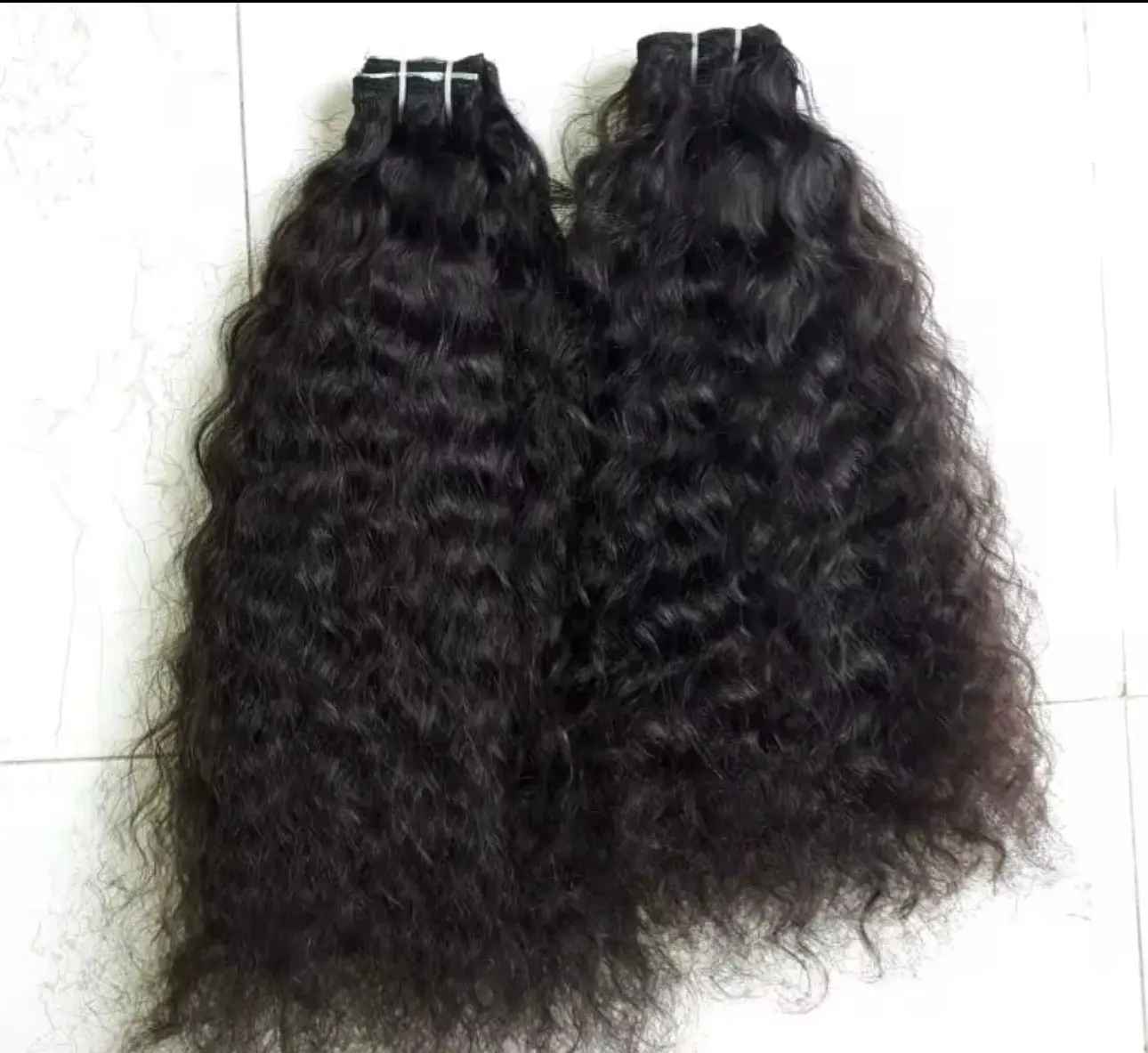 Raw Indian Curly Bundle - Authentic South Indian Curls for Stunning Versatile Hairstyles - Single Donor Source Quality Hair Extension