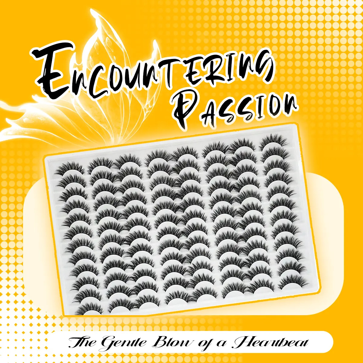 48 pairs of large volume false eyelashes, full eyelashes, eye enlargement, false eyelashes, 5D messy false eyelashes, D curling eyelashes, thick, soft, lightweight false eyelashes, natural look, feminine beauty fairy lash clusters Makeup Cosmetic