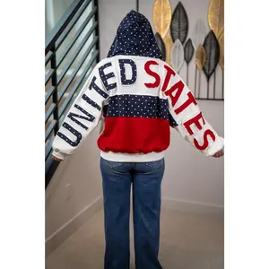 Mello United States Patchwork Zip Hoodie