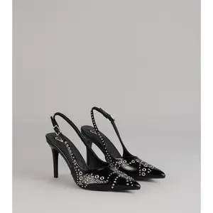 Sharp Plans Only Grommet Slingback Heels