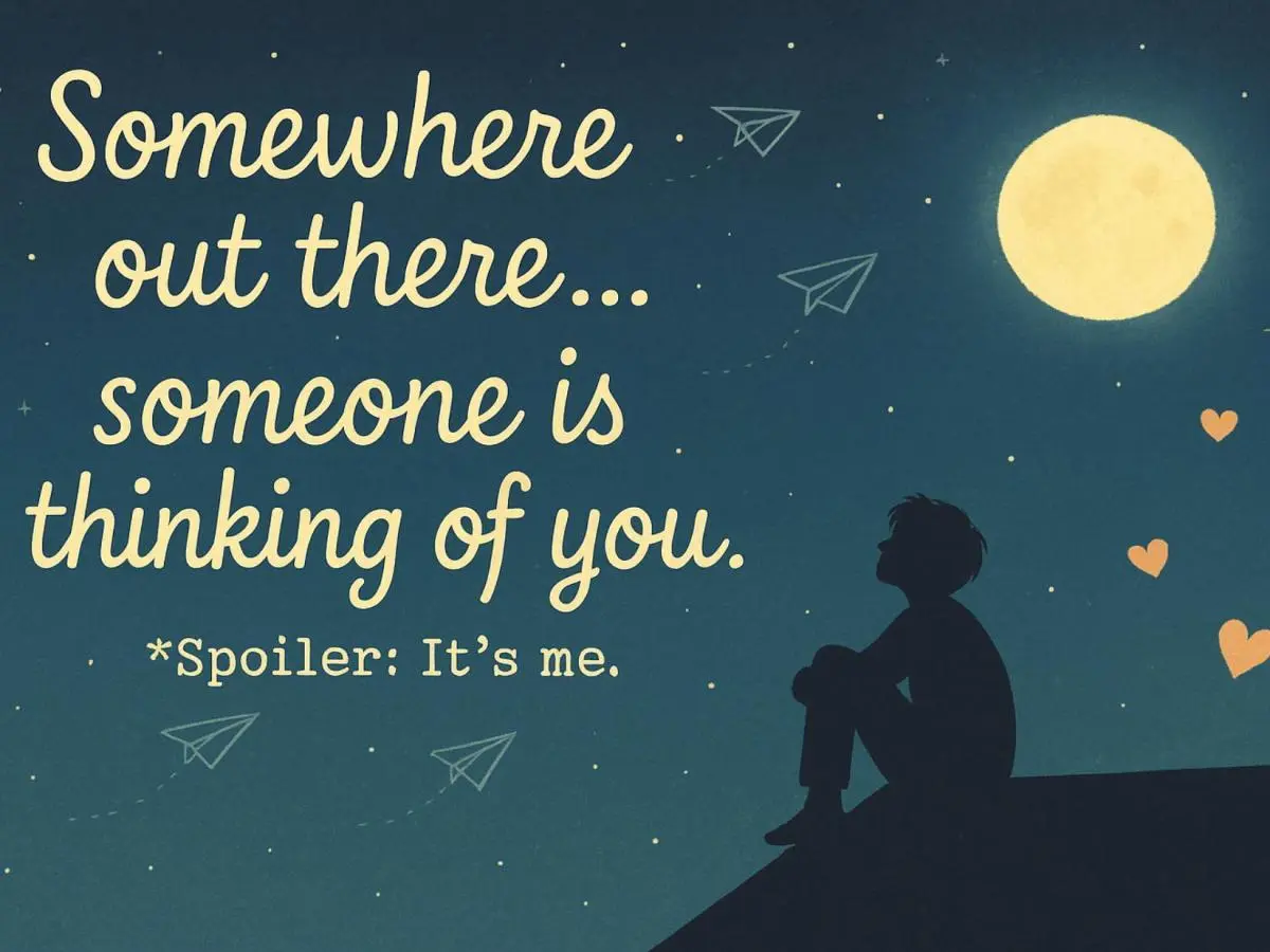 Anonymous 'Someone Is Thinking of You' Postcard - Emotional Gift