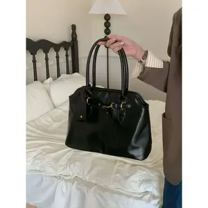 Vintage Casual Briefcase Bag for Women, Large Capacity High-Quality Versatile Simple Unique Design Handbag Shoulder Tote Bag Pu Tote Satchel