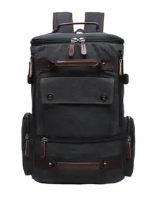 Men's Canvas Backpack, Large Capacity Laptop Bag, Casual Multi-Use Travel Bag, Trendy Shoulder Bag for Daily Use
