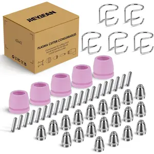 50 count AG60P Plasma  Consumables Kit Includes   Tips and Nozzles - Compatible with AG60, WSD60, AG60P, CUT55P Plasma Cutters