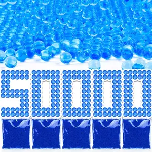 Outdoor Water Sport Gel Balls 50000pcs 7-8mm (5 Packs), Soft Lightweight Water Beads for Recreational Water Ball Matches, Safe Leisure Equipment for Ages 14+