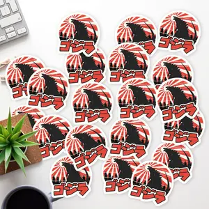 Stickers Pack 20 Pcs Godzilla Skateboard Aesthetic Guitar Bottle Laptop Water Colorful Waterproof Bumper Vinyl Bike Car Luggage