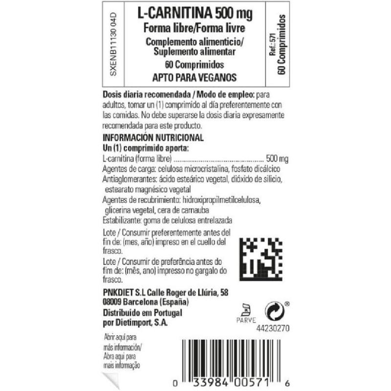 Solgar L-Carnitine 500 mg - 60 Tablets - Non-GMO, Vegan, Gluten Free, Dairy Free, Kosher - 30 Servings Healthcare Vitamin Edible Dietary