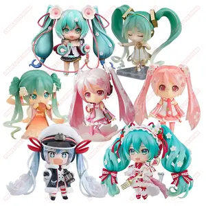 Hatsune Miku Animation Game Peripheral Toys Sakura Snow Miku Anime Action Movable Model Figures Collection