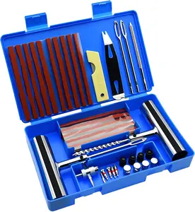 58 count Universal Tire Repair Kit - 68 count Heavy Duty Tire Plug Kit, Universal Tire Repair Tools to Fix Punctures and Plug Flats Patch Kit for  , , ARBATV, Tractor, RV, SUV, Trailer