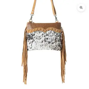 Timber Trail Leather Bag in Burnished and Soft Porcelain.