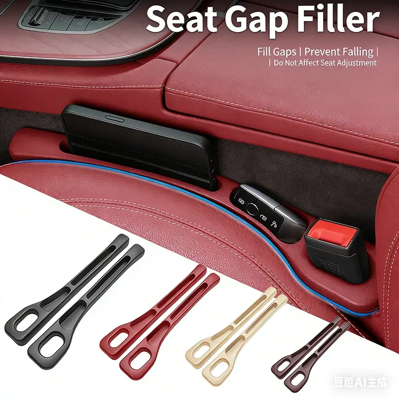 2-piece Set Car Seat-Gap Storage Strip, Car Seat-Gap Organizer, Leak-proof Design Car Seat-Gap Storage Strip, Car Interior Accessories, Car Interior Organizers, Auto Interior Organizers, Car Organizers and Storage, Car Organization Accessories