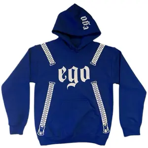 EGO Hoodies & Varsity Jacket’s - Men & Women's Sweatshirt with Hood, Front Graphic Design, and Straps - Sweatshirts, Womenswear Pullover