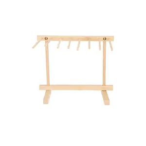 Verve Culture Pasta Drying Rack in Brown & Cream