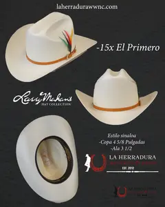 Larry Mahan's 15x El Primero BTCUP Straw Hats / Sinaloa Style  Copa Chica