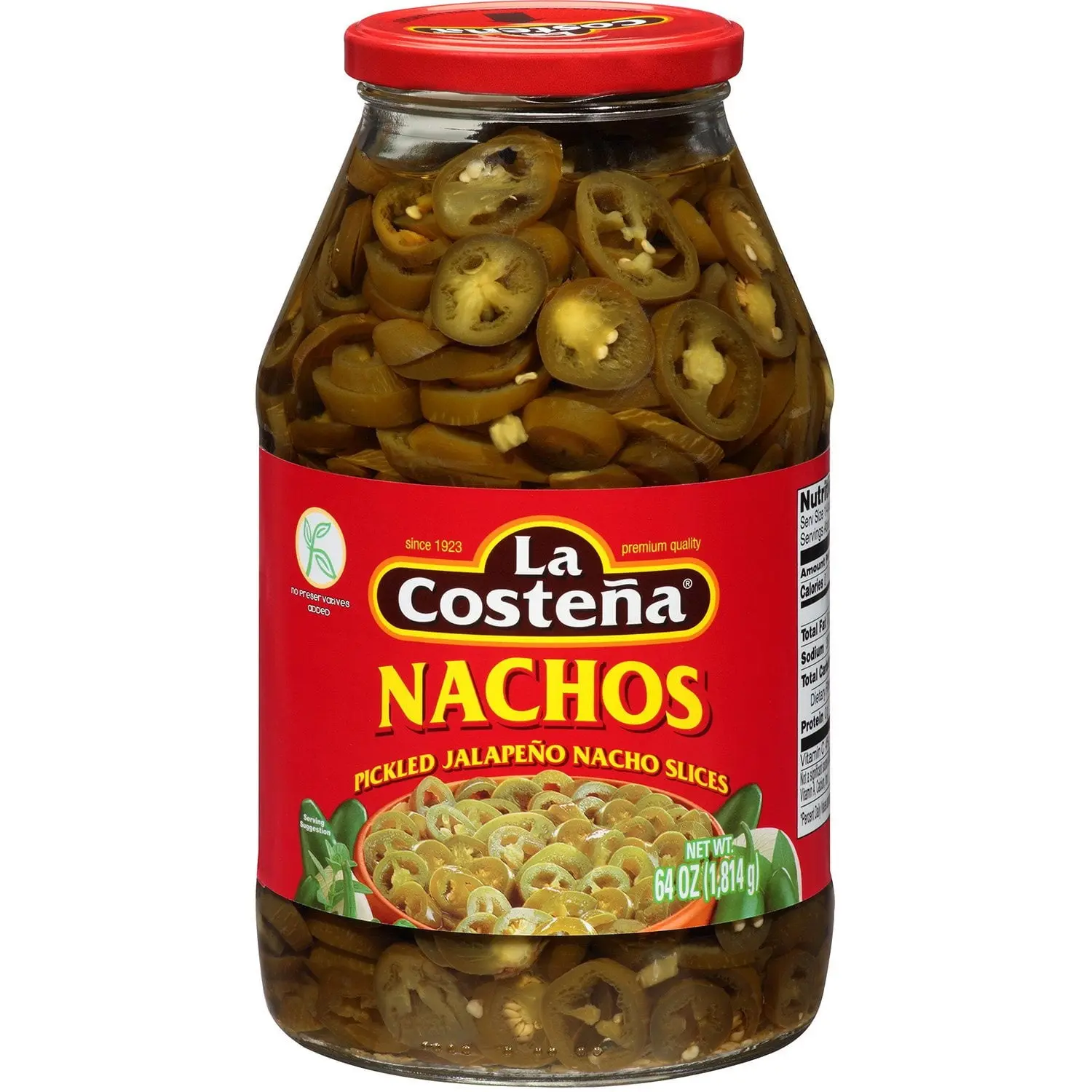 La Costeña Pickled Jalapeño Nacho Slices, 64 oz Jar – Authentic Mexican Spicy Sliced Jalapeños for Nachos, Tacos & Snacks