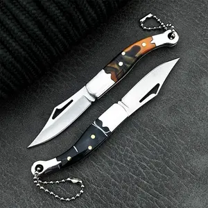 Portable Keychain Knife Set, 440C Steel Blade, Acrylic Handle, Outdoor Pocket Folding Knife, Camping Hiking Multifunctional Mini Knife, Folding Pocket Knives