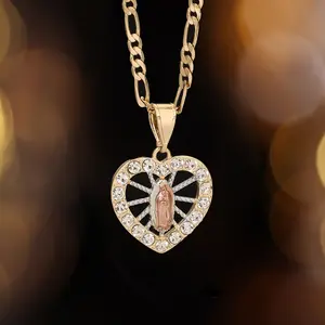 14K Plated Bohemian Heart Pendant Necklace with Red Gemstones - Elegant Luxury Women's Jewelry Gift Suitable for Valentine's Day, Weddings, Anniversaries, Year-Round Wear - Sentimental Keepsake & Statement Piece with Fine Craftsmanship & -Chic Heart