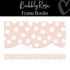 Bubbly Rose Pink Dots Bulletin Board Border