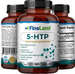 FineLand 5-HTP (Hydroxytryptophan), Neurotransmitter Support, Positive Mood, Well-Being & Sleep Patterns, 60 Capsules / 30 Servings