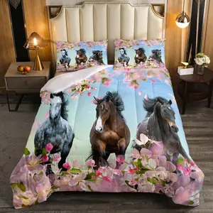 Gaming Designer Comforter Set,Gamer Full Size Bedding Set,Blue Red Video Game Controller Bed Comforter,Multi-Color Gamer Console Duvet Set