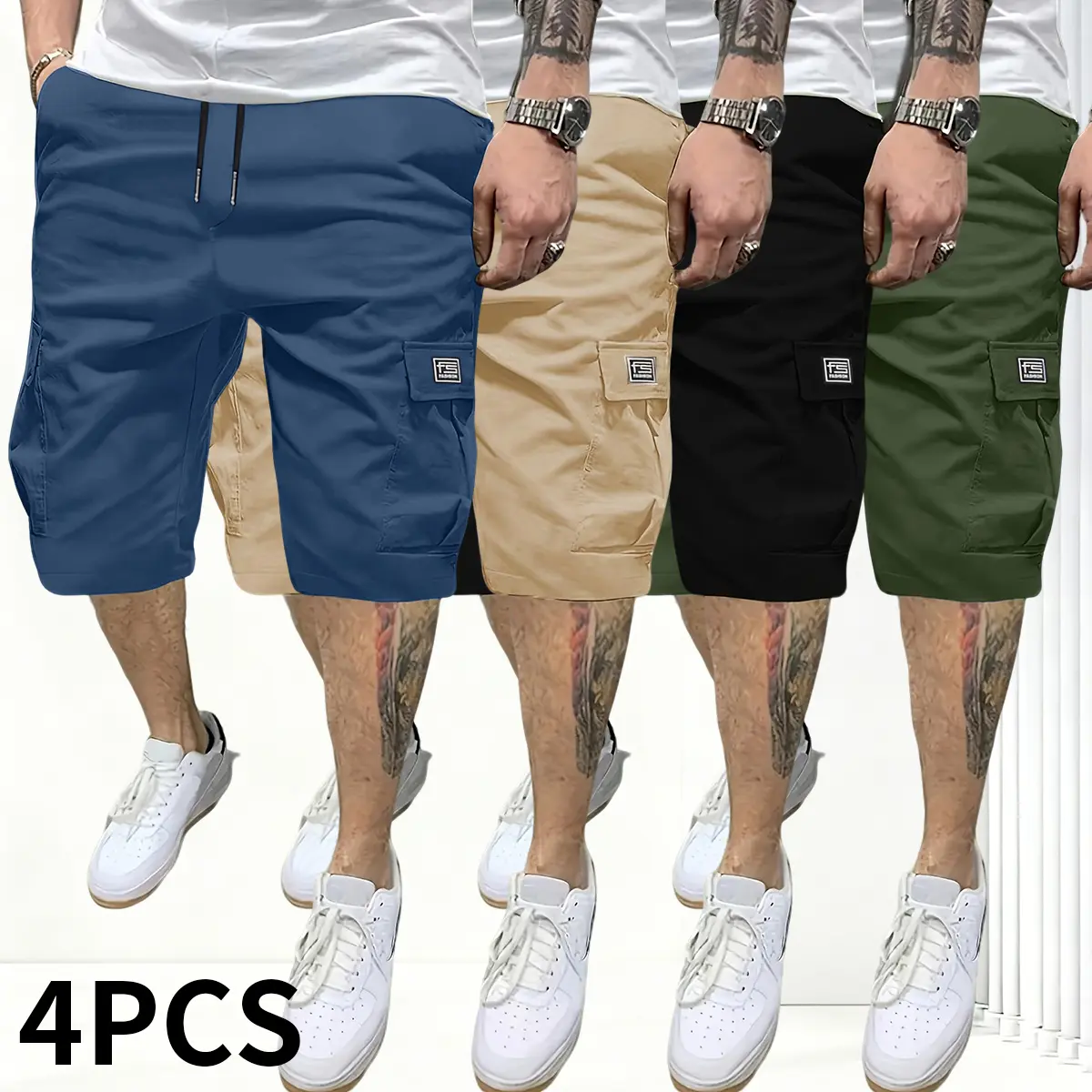 Blue + Khaki + Black + Army Green
