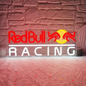 Bright "Red Bull Racing" Neon Sign, Decorative Neon Light – USB Power Supply, perfect for decorating racetracks, clubs, bar walls, and as a gift for guys
