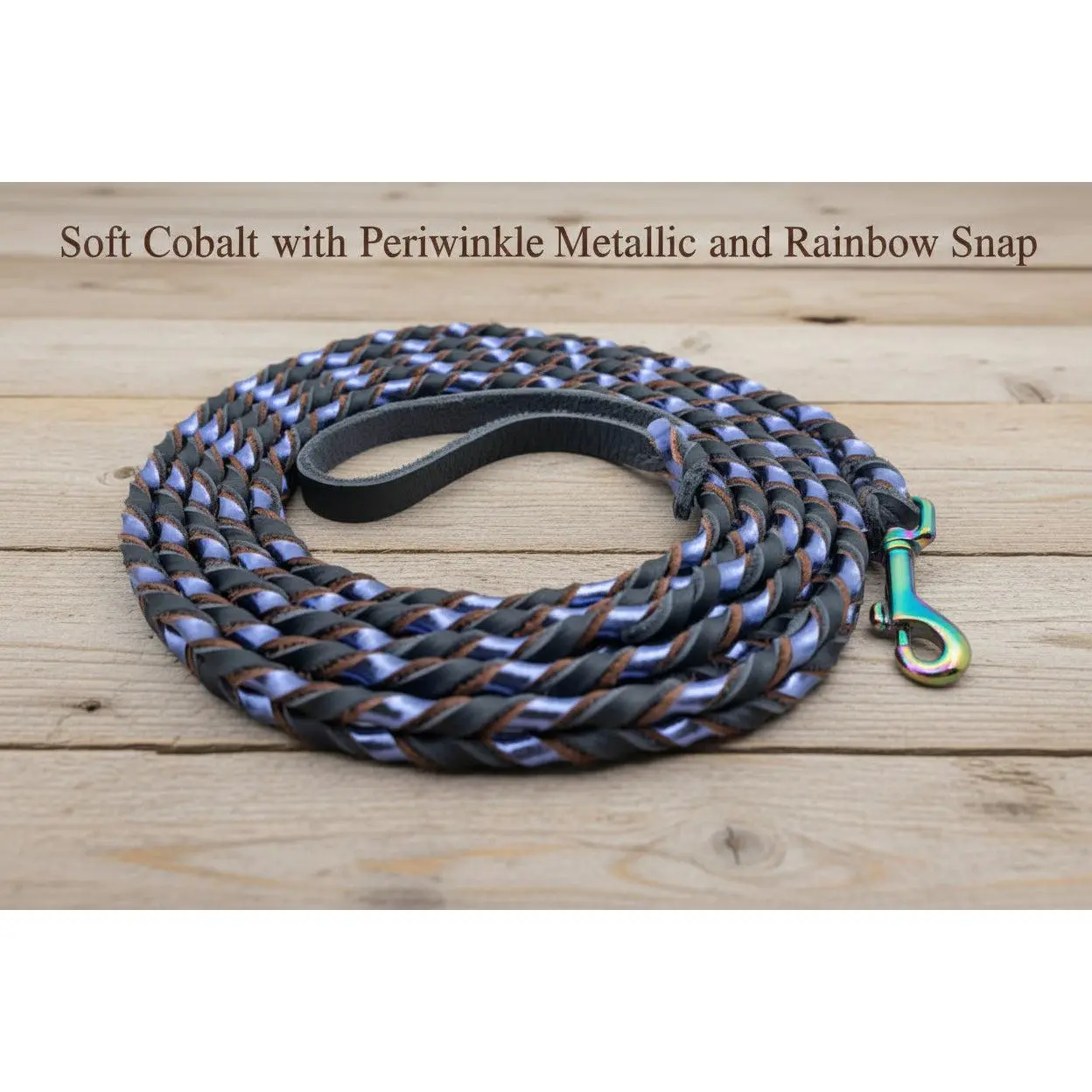 10ft Hand-Braided Full-Grain Leather Dog Lead with Braided Weave, Comfortable Design and Secure Grip