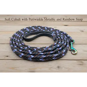 10' Braided Leather Leash