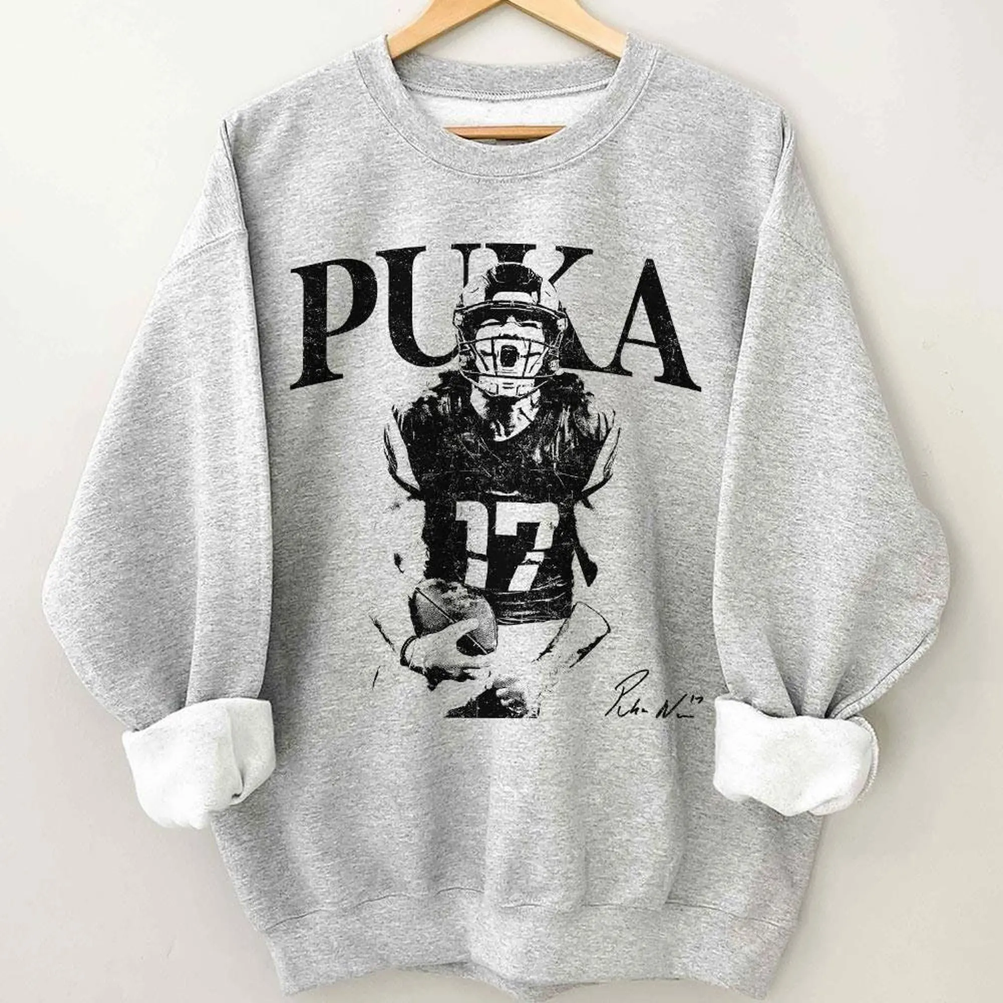 Puka Nacua Vintage 90s Football Sweatshirt, Los Angeles Rams Game Day Sweatshirt, Funny Retro Football Gift Unisex
