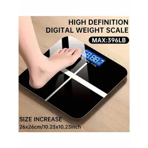 Multi-Function Smart Body Fat And Weight Scale, Bathroom Digital Scale With Tempered Glass Wide Platform, Precise & , Large Digits, Easy-Read Electronic Scale, LCD Display, 390lbs Capacity Bathroom Weight Scale,  Suitable For Home, Fitness, Outdoor