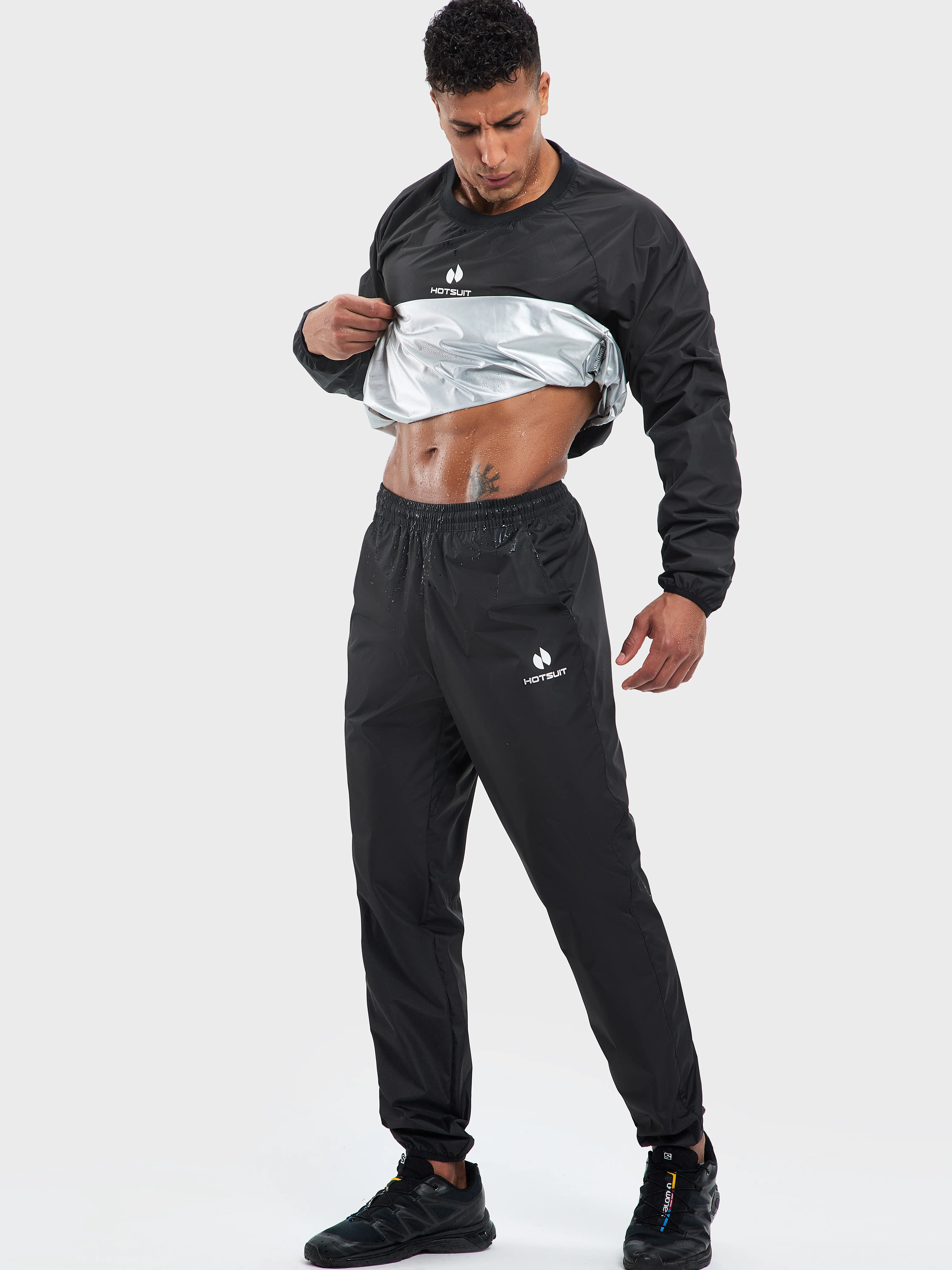 HOTSUIT Sauna Suit Sweatshirt - Activewear Windbreaker for Women's and Men's Gym, Boxing, and Training Outdoorfun Enhanced Effective Season Durable Flexible men's alo set,travel essentials,camping essentials
