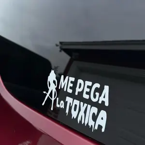Me Pega La Toxica Window Vinyl Decal Sticker Stylish Car Merch