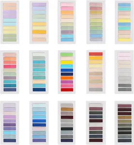 3000pcs Book Tabs, Morandi Sticky Tabs Transparent Sticky Notes for Page Markers, Writable and Repositionable Book Flags Strip Index Tabs