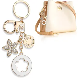 Molain Flowers Charms Keychain Chain Tassel Keyring Accessories Cute Keychains for Women Girls Purse Bag Jewellery