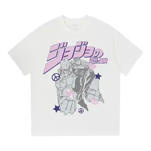 JoJo "Josuke Higashikata" Vintage Oversized Tee Anime T-shirt 100% Cotton Original Design Men's Top for Fans graphic clothing