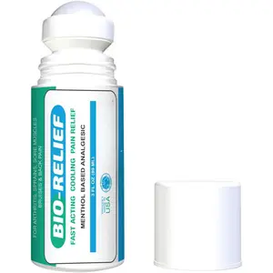 BIO-RELIEF Pain Roll On with 10% Menthol & Arnica - Extra Strength Topical Relief for Arthritis Muscle Joint & Back - Made in USA - 3 FL OZ