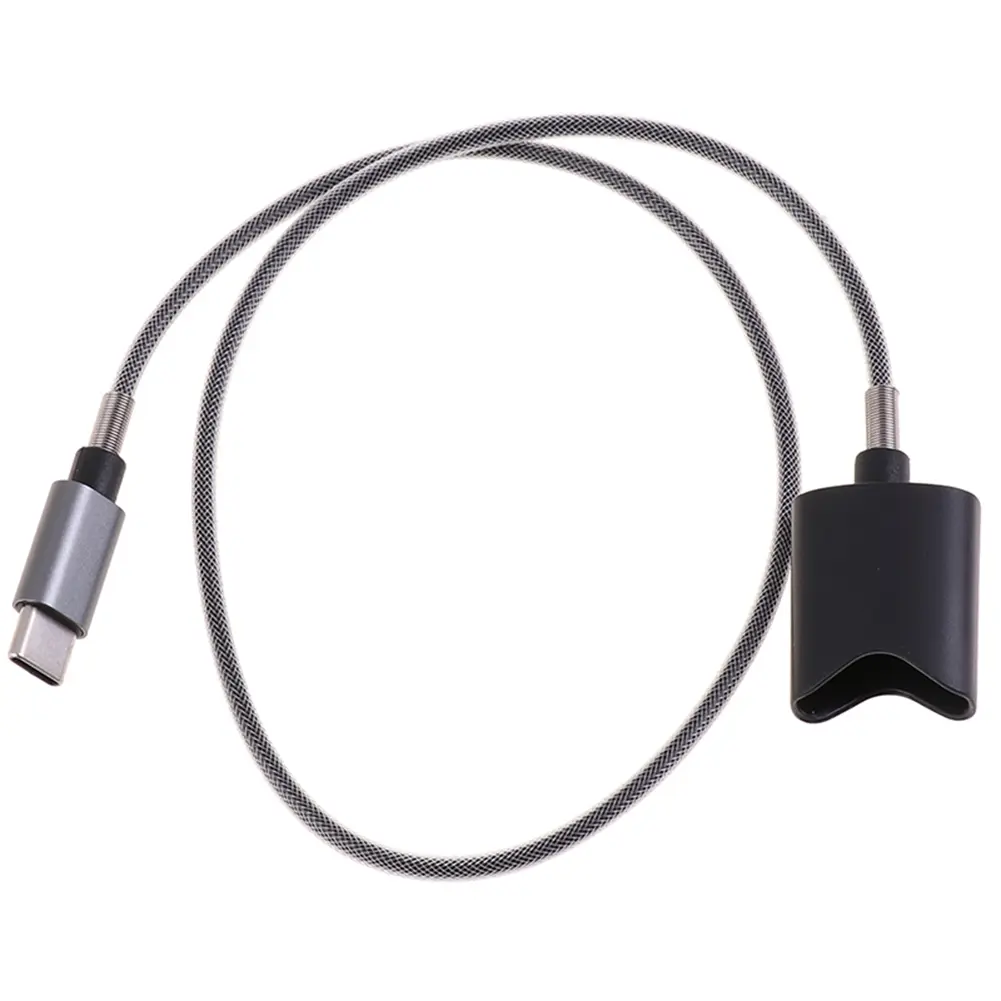 Portable Type-C Magnetic Charging Cable - Universal Fit, High Quality ABS Plastic, 45cm Gray Cord, Compatible with Vype ePod for Motorcycle Frames & Fittings