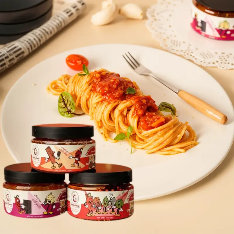 Fibroaden-flavored Dipping Sauces Cinnamon Pepper & Garlic Chili Crunchy Chili Oilsauce for Ramen Pizza Bread Unique Flavor Chicken