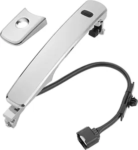 Exterior Chrome Door Handle Front Left Driver Side for Nissan Rogue ,with Sensor and Smart Keyless Entry System,Replaces CZB, CA