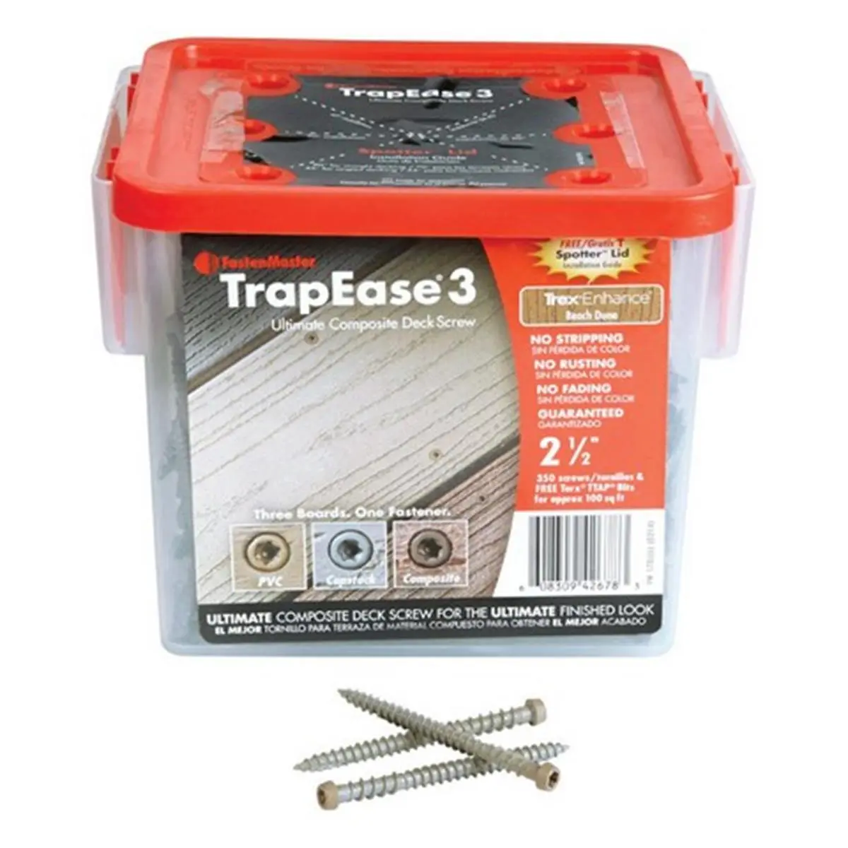 212 MAIN Fastenmaster FMTR3212350ENBD 2.5 in. Tan Carbon Steel Self-Drilling Composite Deck Screws, 350-Piece, Self Drilling Screws