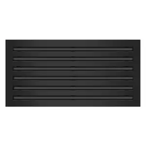 BUILDMART - 24x12 Black Modern AC Vent Cover - Decorative Aluminum Air Vent - Standard Linear Slot Diffuser - Heating and Cooling Register Grille for Ceiling, Walls & Floors - Texas Buildmart