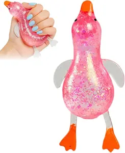 2026 New Cute Duck Squishy Sugar Stress Ball,Soft Duck Stress Relief Sugar Ball Squishy Ultra Squishy and Moldable Slow Rise Relaxing Sensory Fidget Stress for Anxiety Relief Pink dumpling squishy slime coconut oil squishy butter squishy cheese squishy