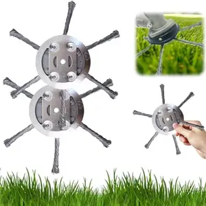 2PCS Universal Steel Wire Trimmer Head - Replacement for Electric/Battery Cordless String Trimmers & Weed Eaters