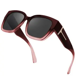 【Fit Over Sunglasses】Trendy Designer Style Oversized Polarized Fit Over Sunglasses for Women Men for Driving with UV400 Protection