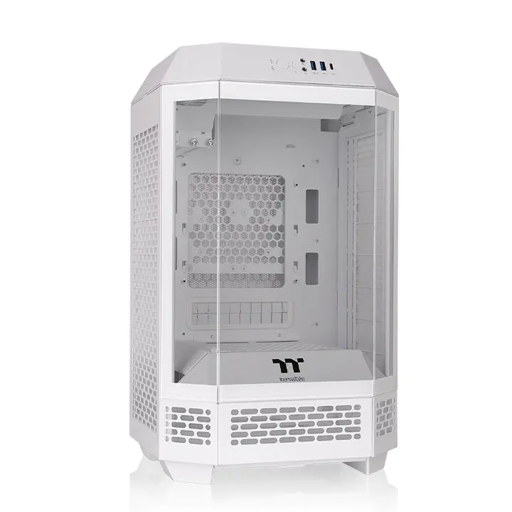 Tower 250 Snow Mini-Tower PC Case, Small Form Factor Desktop Chassis with 2 CT120 Fans, 360mm AIO Radiator Compatibility, Chassis Stand Kit, Desktop Computers, Pc Computers