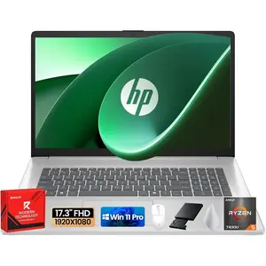 HP Flagship 17 Business Laptop AMD Ryzen 5 7430U 6-Core 17 3 FHD IPS Anti-Glare Screen Wi-Fi 6 BT 5 4 Windows 11 Pro with Accessories up to 64GB RAM 2TB SSD