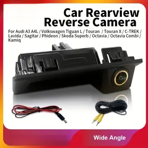 Rear View Camera for Audi A3 A4 VW Touran Tiguan Caddy T5 T6 Skoda Speed Octavia Vehicle Easy to Install Reversing Camera Tailgate Handle Ultra-low Illumination Brand New Simple Installation, Vehicle Backup Camera, Parking Aid Camera, Compact Design